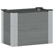 Verhoogde plantenbak 50x30x36 cm aluminium grijs