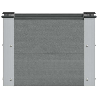Verhoogde plantenbak Grijs 50 x 30 x 36 cm alu.