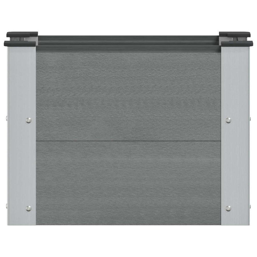 Verhoogde plantenbak Grijs 50 x 30 x 36 cm alu.