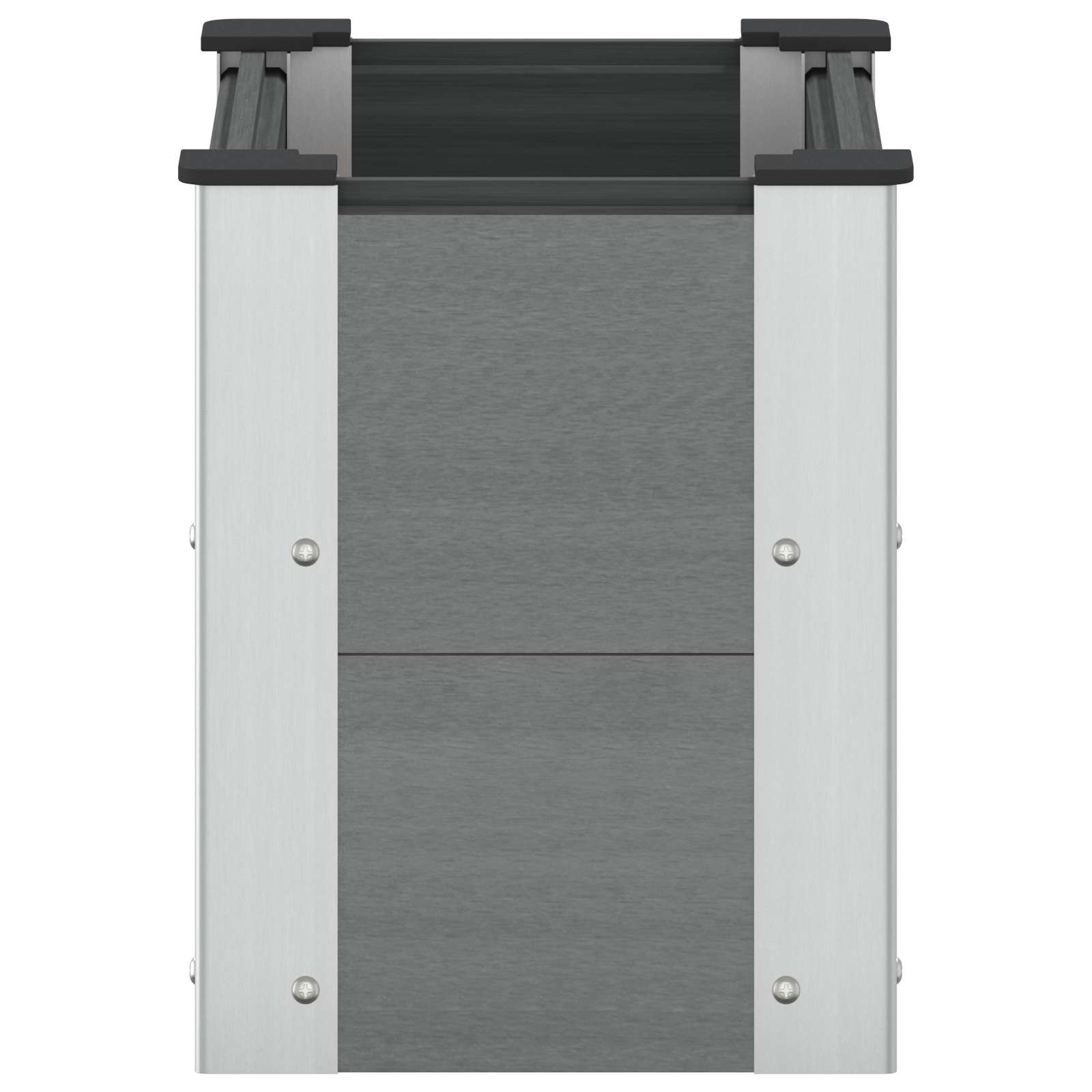 Verhoogde plantenbak Grijs 50 x 30 x 36 cm alu.