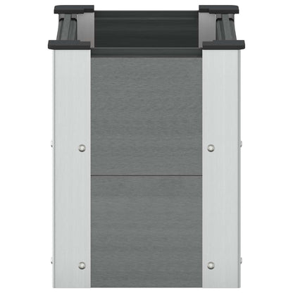 Verhoogde plantenbak Grijs 50 x 30 x 36 cm alu.