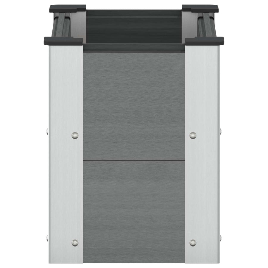 Verhoogde plantenbak Grijs 50 x 30 x 36 cm alu.