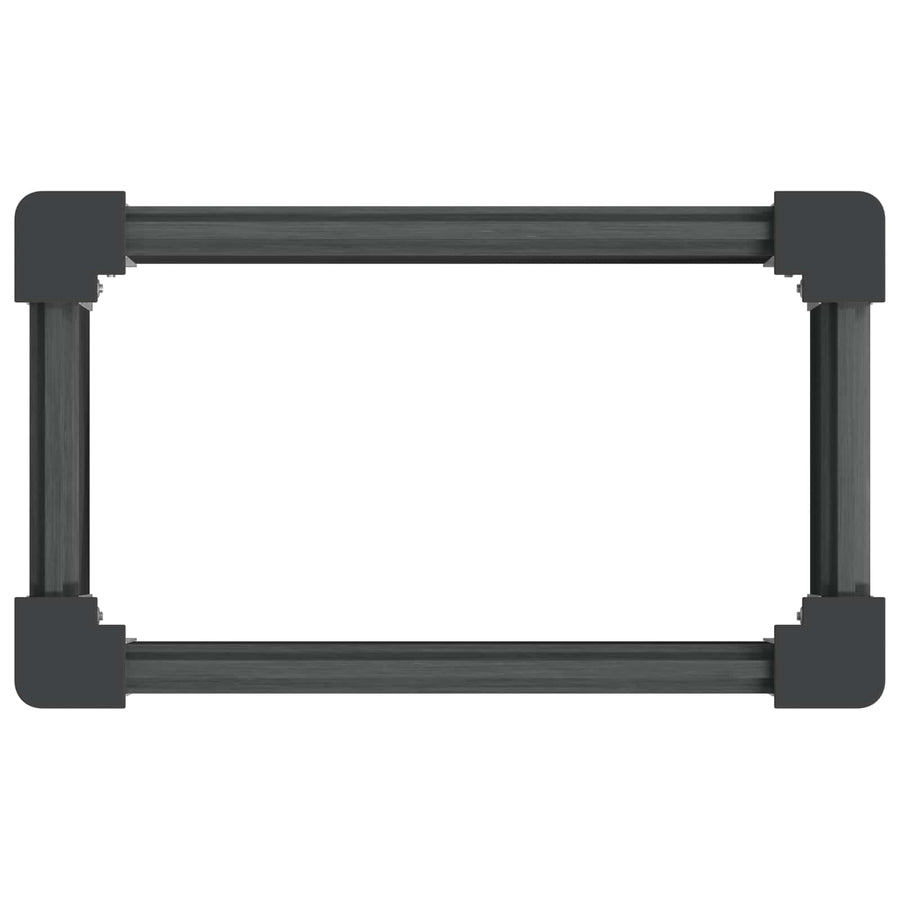 Verhoogde plantenbak Grijs 50 x 30 x 36 cm alu.