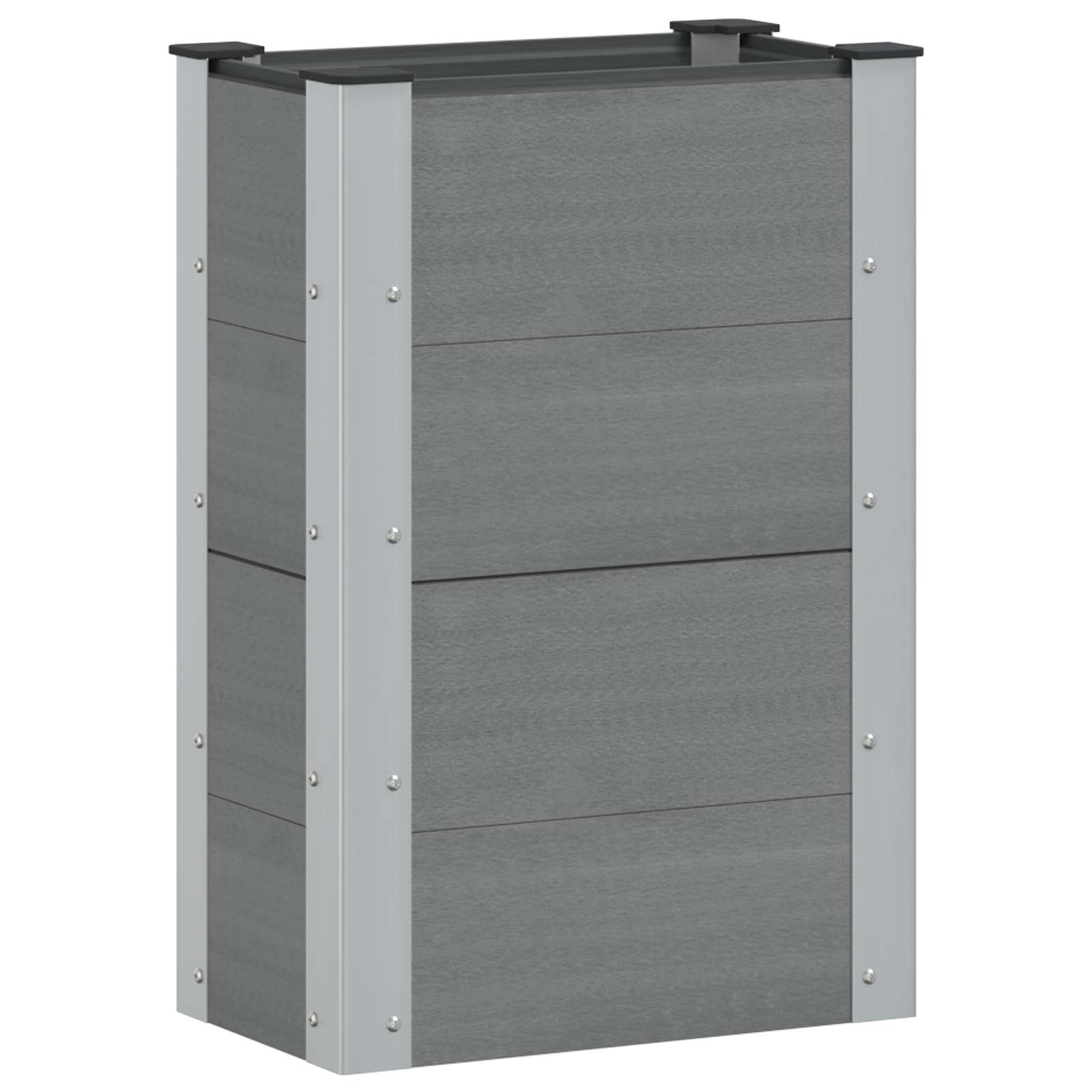 Verhoogde plantenbak Grijs 50 x 30 x 72 cm alu.