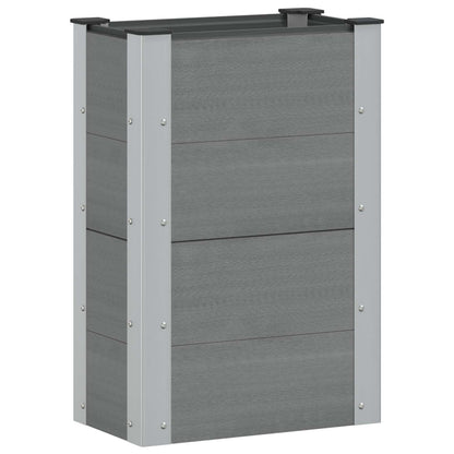 Verhoogde plantenbak Grijs 50 x 30 x 72 cm alu.