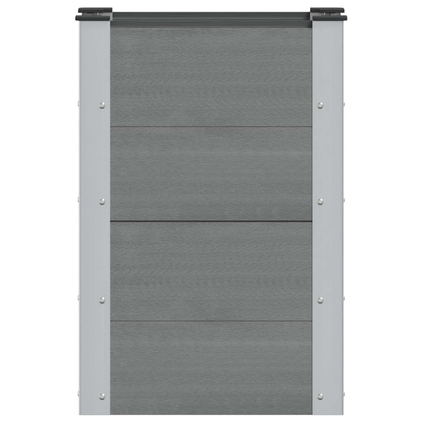 Verhoogde plantenbak Grijs 50 x 30 x 72 cm alu.