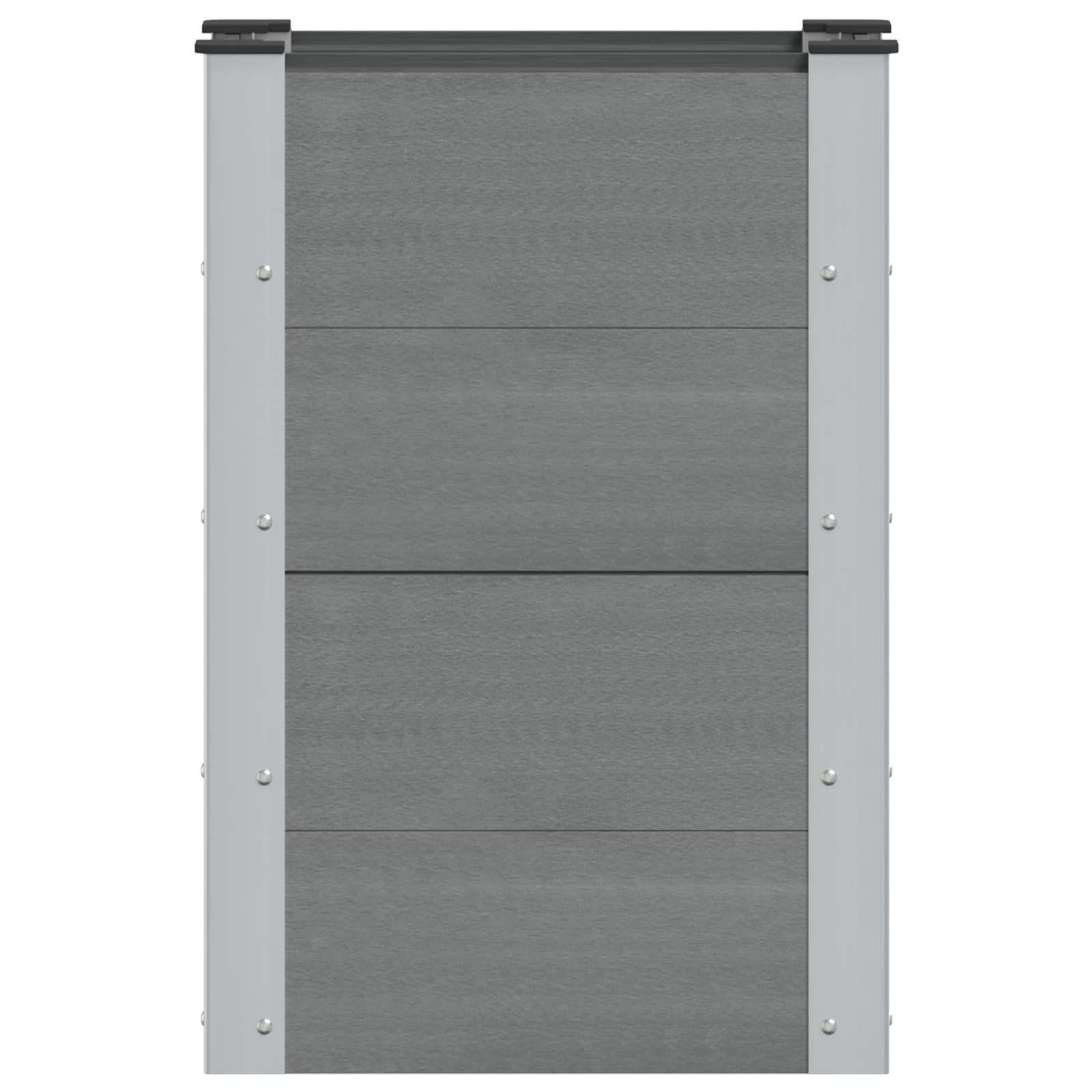 Verhoogde plantenbak Grijs 50 x 30 x 72 cm alu.