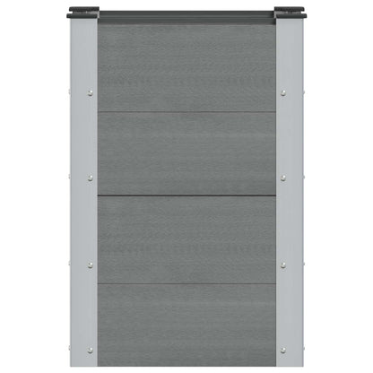 Verhoogde plantenbak Grijs 50 x 30 x 72 cm alu.