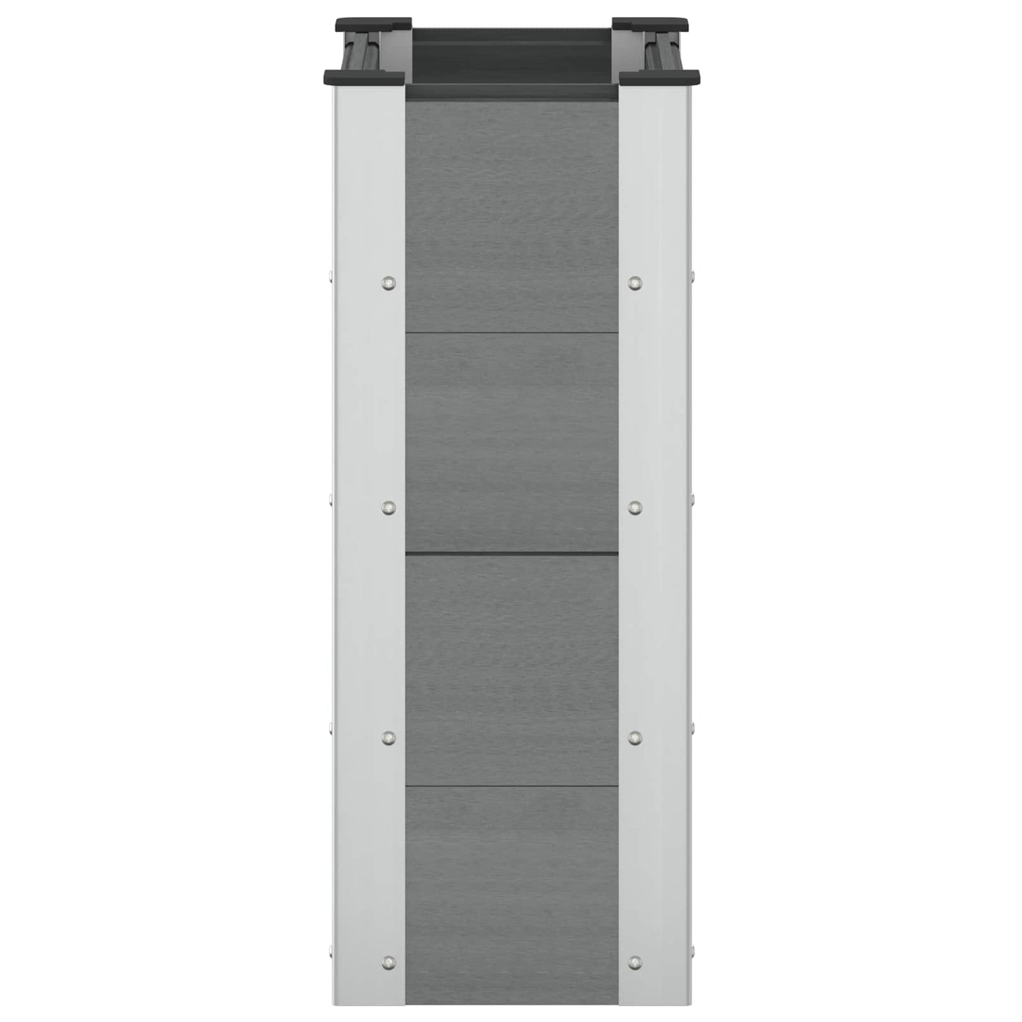 Verhoogde plantenbak Grijs 50 x 30 x 72 cm alu.