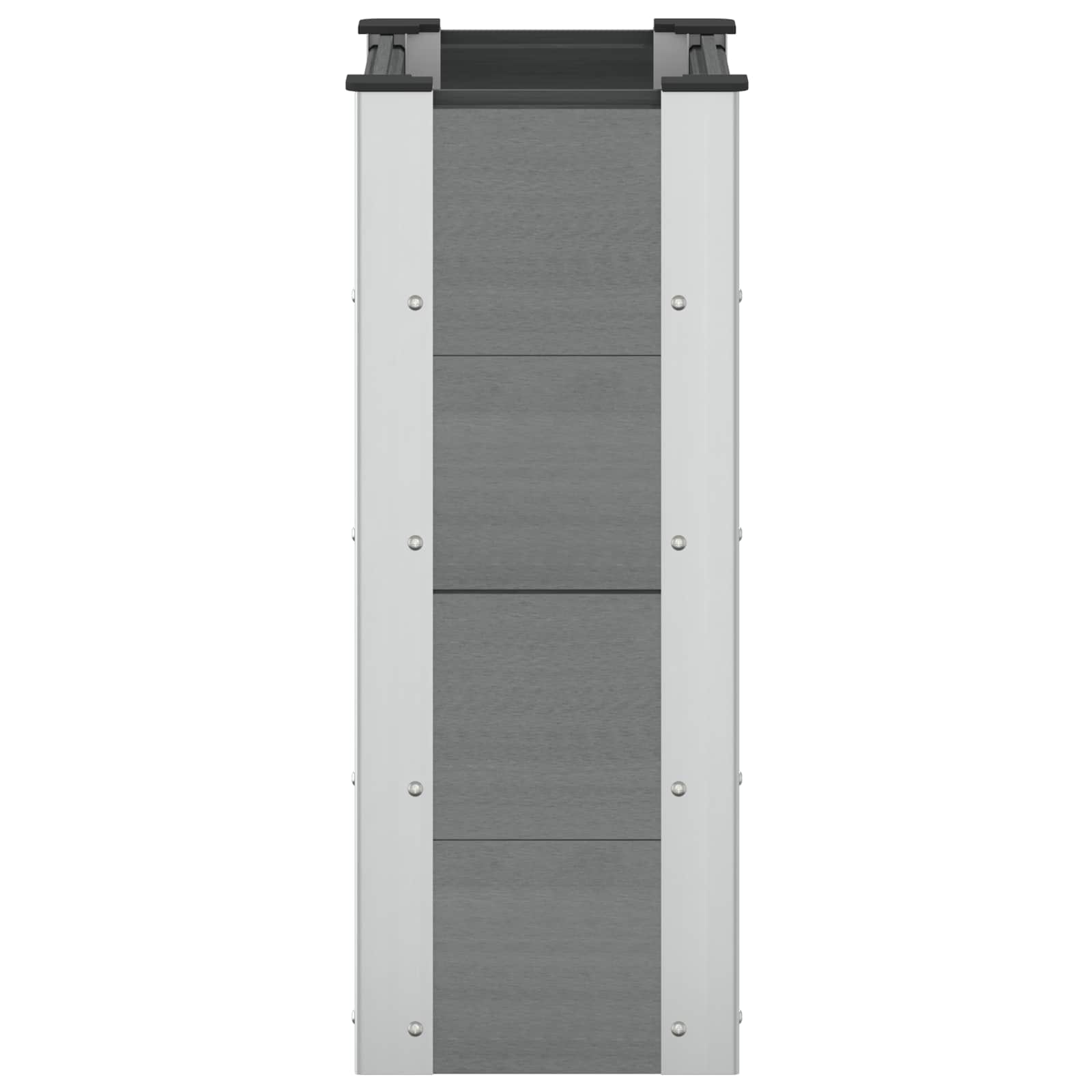 Verhoogde plantenbak Grijs 50 x 30 x 72 cm alu.