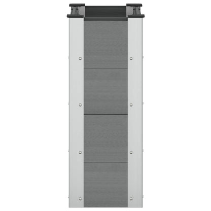 Verhoogde plantenbak Grijs 50 x 30 x 72 cm alu.