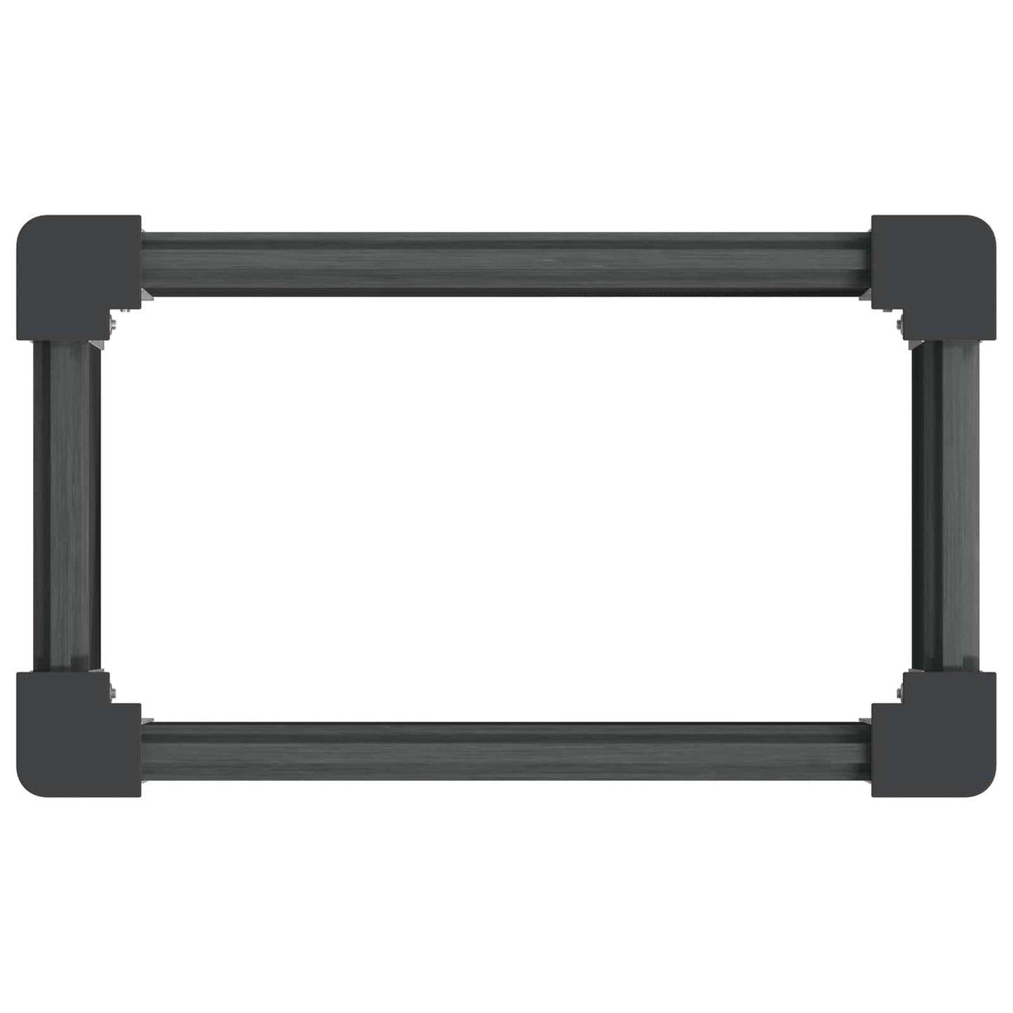 Verhoogde plantenbak Grijs 50 x 30 x 72 cm alu.