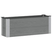 Plantenbak grijs 100x30x36 cm aluminium WPC