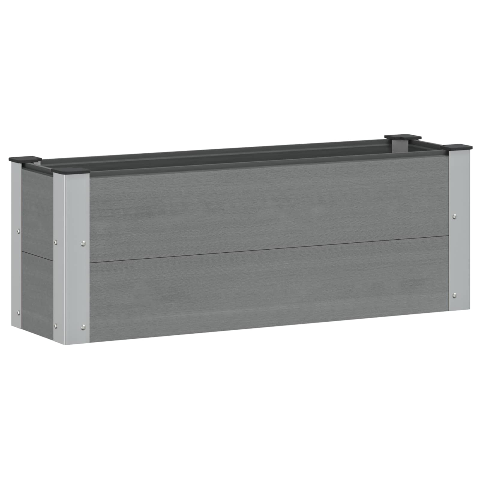 Verhoogde plantenbak Grijs 100 x 30 x 36 cm alu.