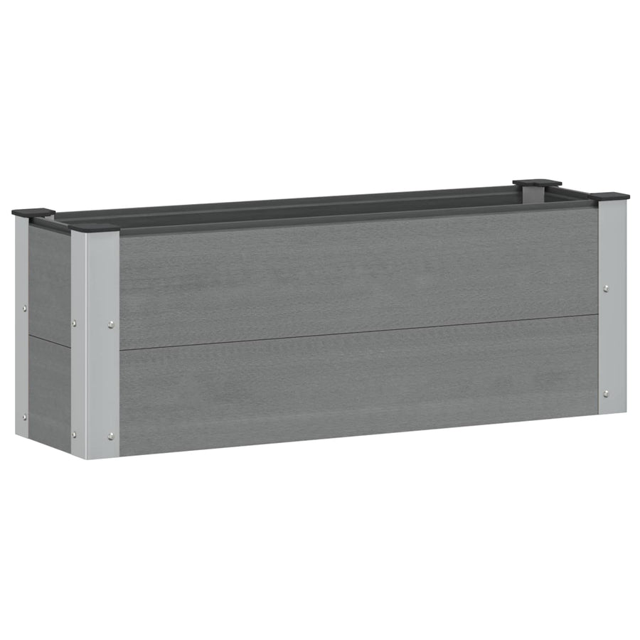 Verhoogde plantenbak Grijs 100 x 30 x 36 cm alu.