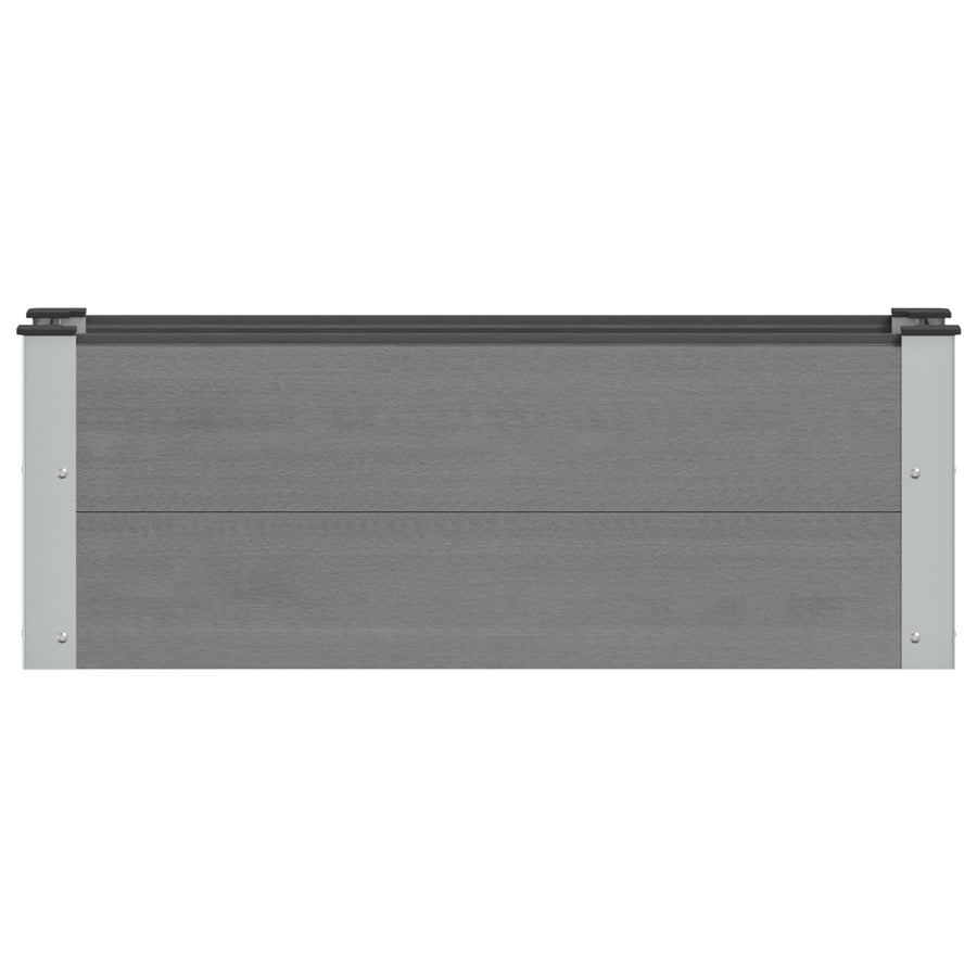 Verhoogde plantenbak Grijs 100 x 30 x 36 cm alu.