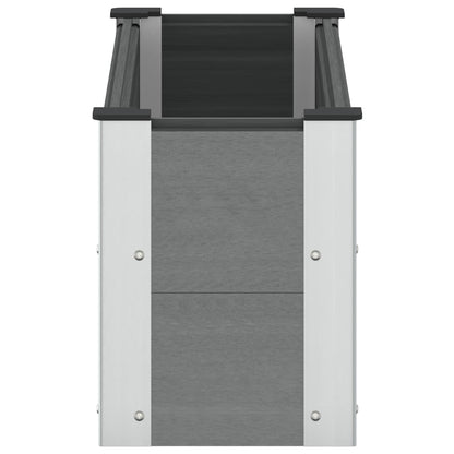 Verhoogde plantenbak Grijs 100 x 30 x 36 cm alu.