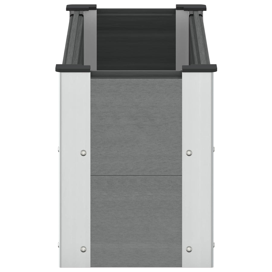 Verhoogde plantenbak Grijs 100 x 30 x 36 cm alu.