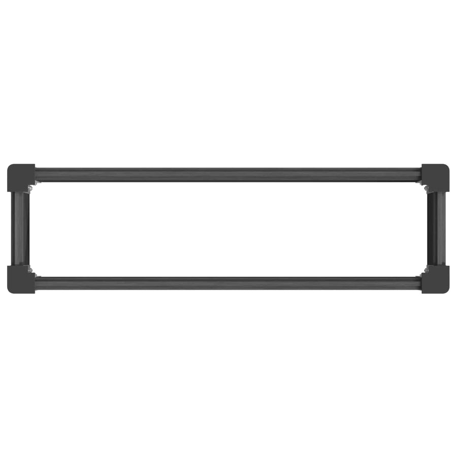 Verhoogde plantenbak Grijs 100 x 30 x 36 cm alu.