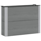 Raised planter Grey 100 x 30 x 72 cm aluminum.