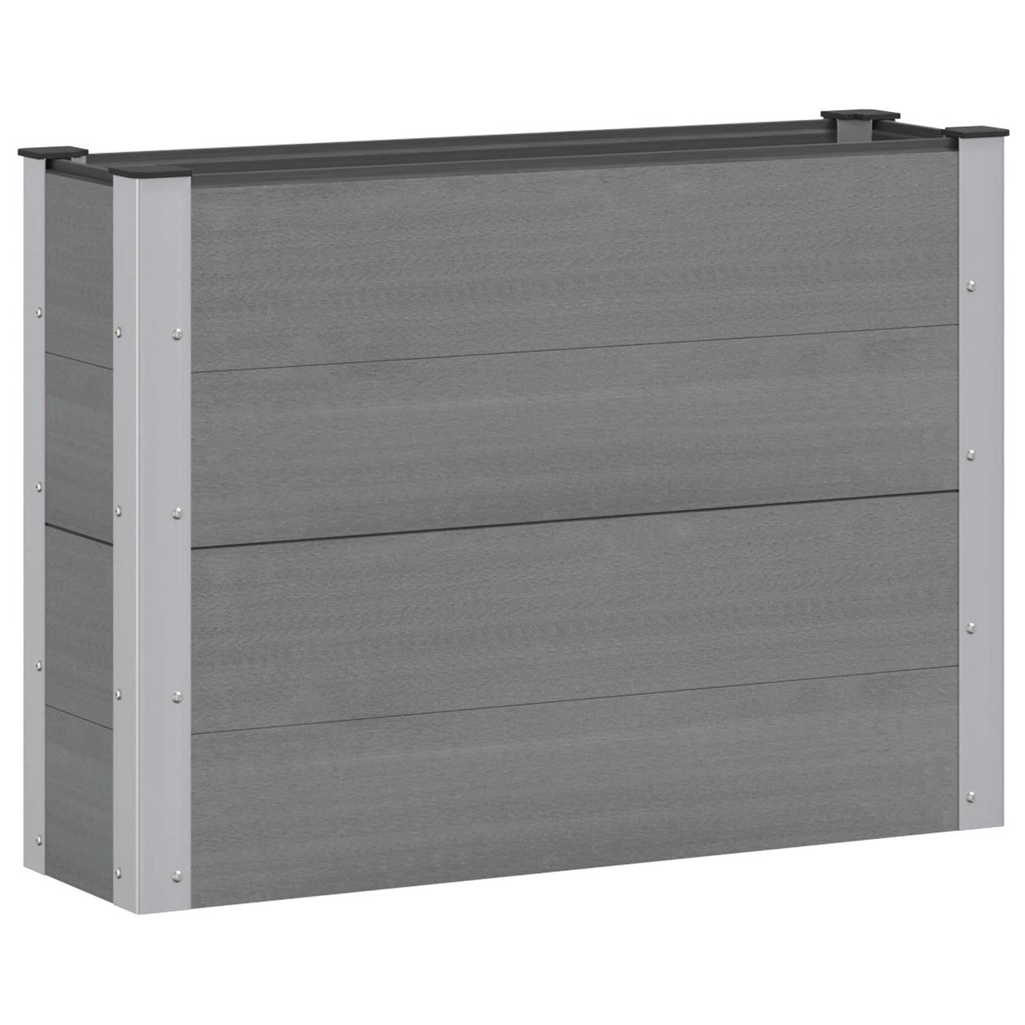 Verhoogde plantenbak Grijs 100 x 30 x 72 cm alu.