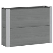 Plantenbak grijs 100x30x72 cm aluminium WPC
