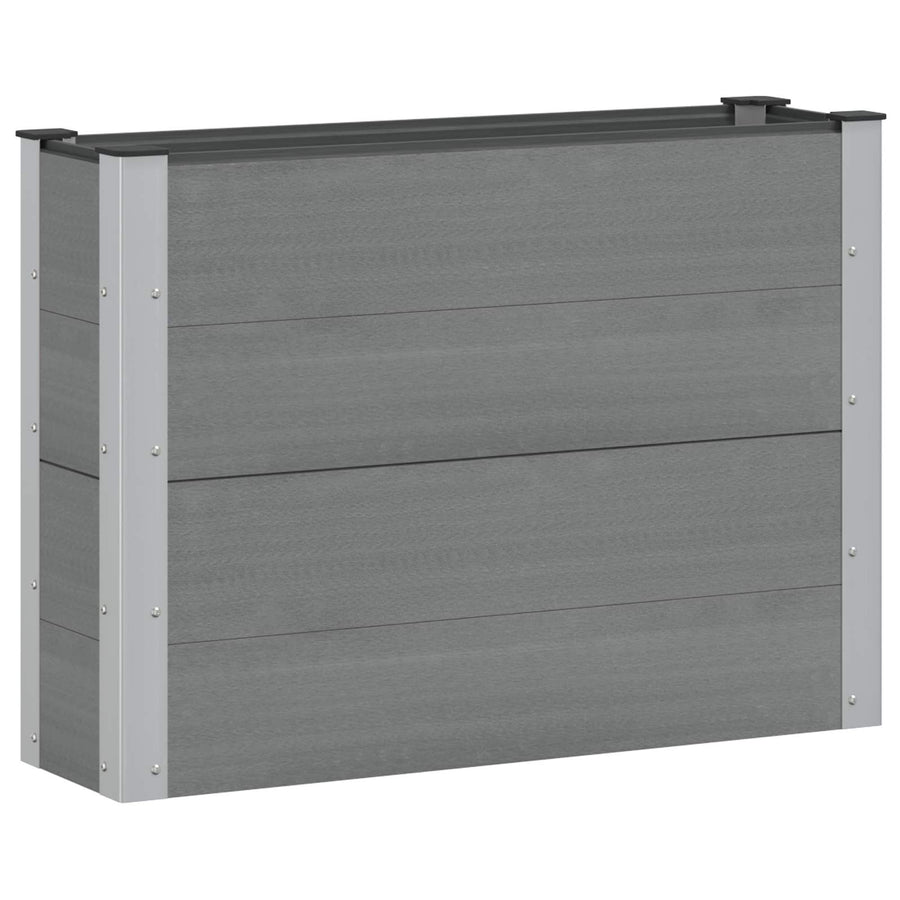 Verhoogde plantenbak Grijs 100 x 30 x 72 cm alu.