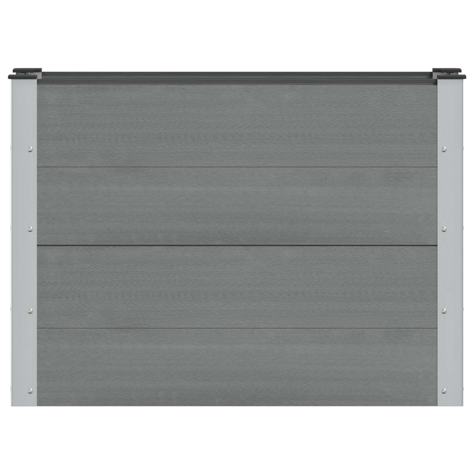 Verhoogde plantenbak Grijs 100 x 30 x 72 cm alu.