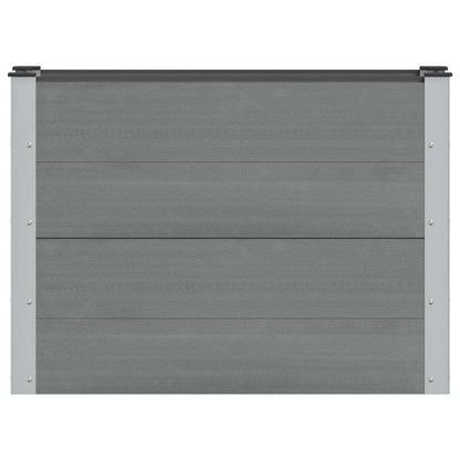 Verhoogde plantenbak Grijs 100 x 30 x 72 cm alu.