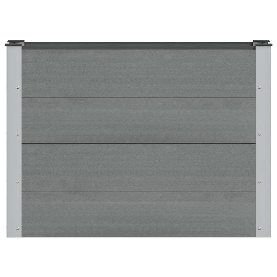 Verhoogde plantenbak Grijs 100 x 30 x 72 cm alu.