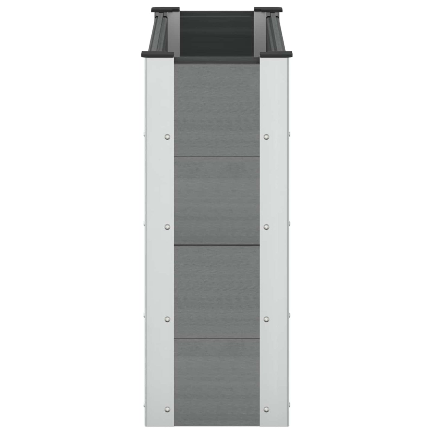 Verhoogde plantenbak Grijs 100 x 30 x 72 cm alu.