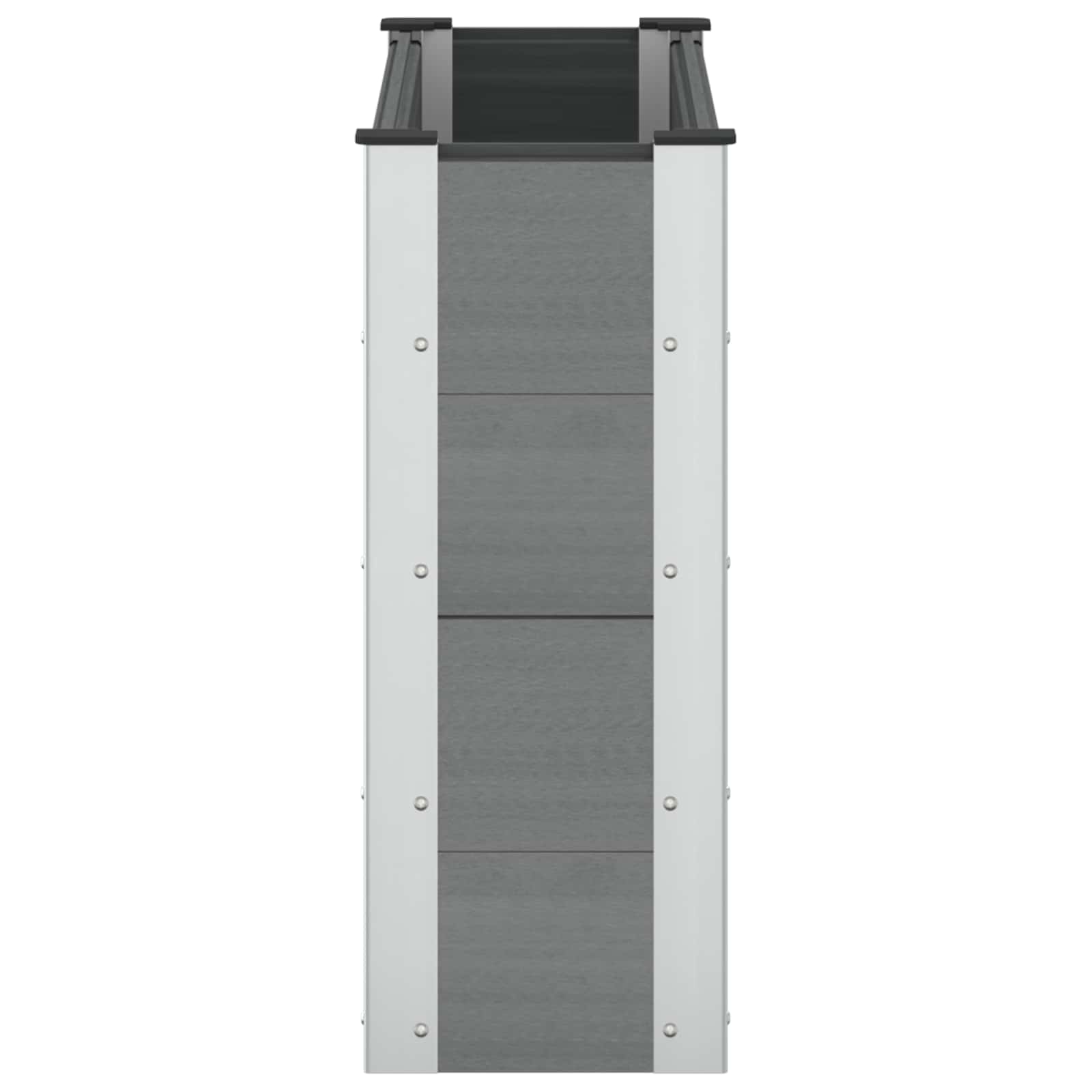 Verhoogde plantenbak Grijs 100 x 30 x 72 cm alu.