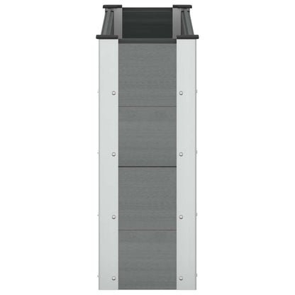 Verhoogde plantenbak Grijs 100 x 30 x 72 cm alu.