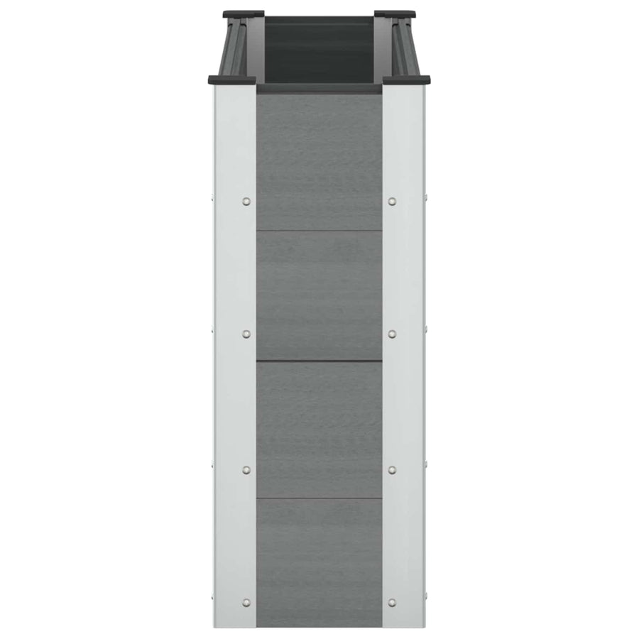 Verhoogde plantenbak Grijs 100 x 30 x 72 cm alu.