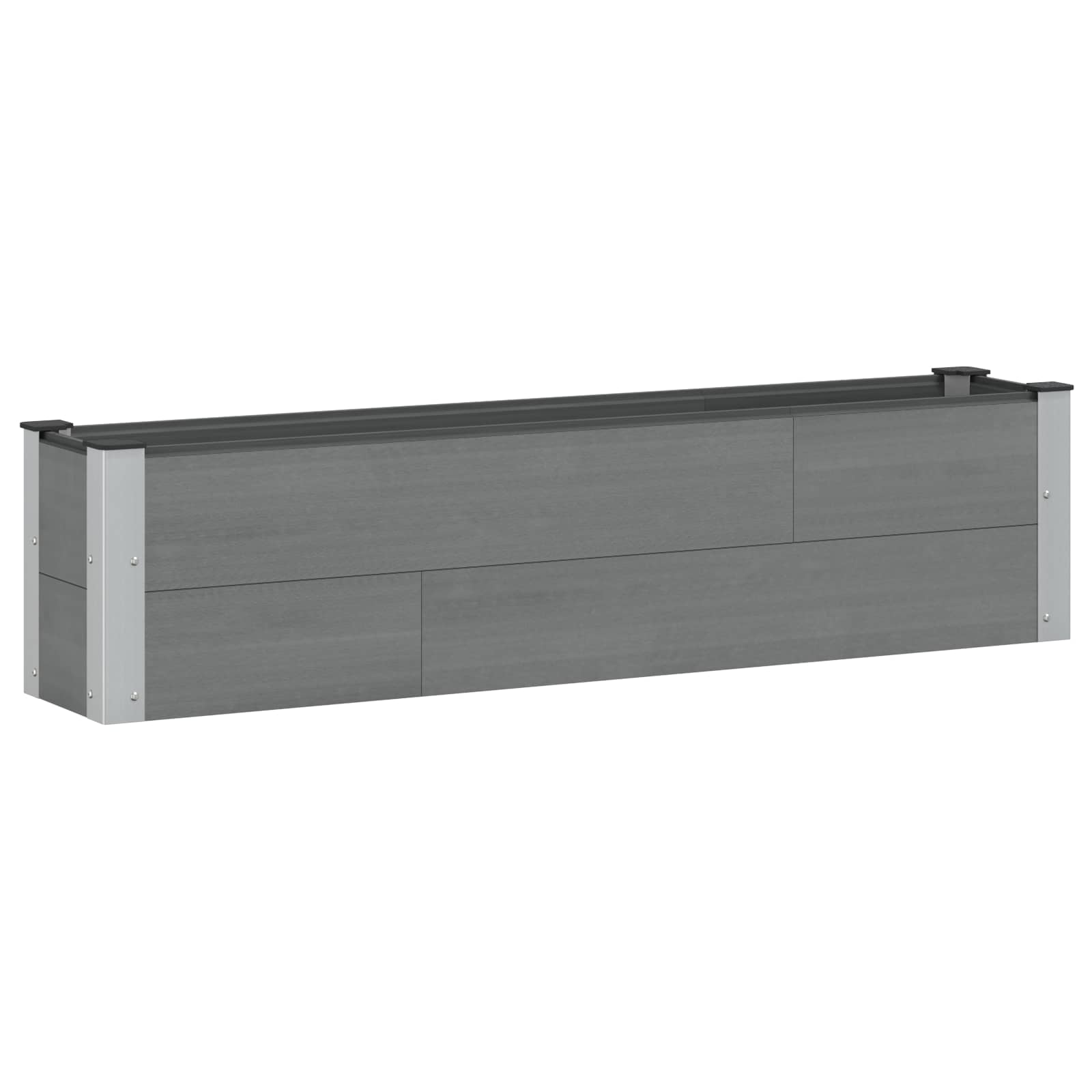Verhoogde plantenbak Grijs 150 x 30 x 36 cm alu.
