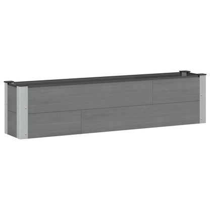 Verhoogde plantenbak Grijs 150 x 30 x 36 cm alu.