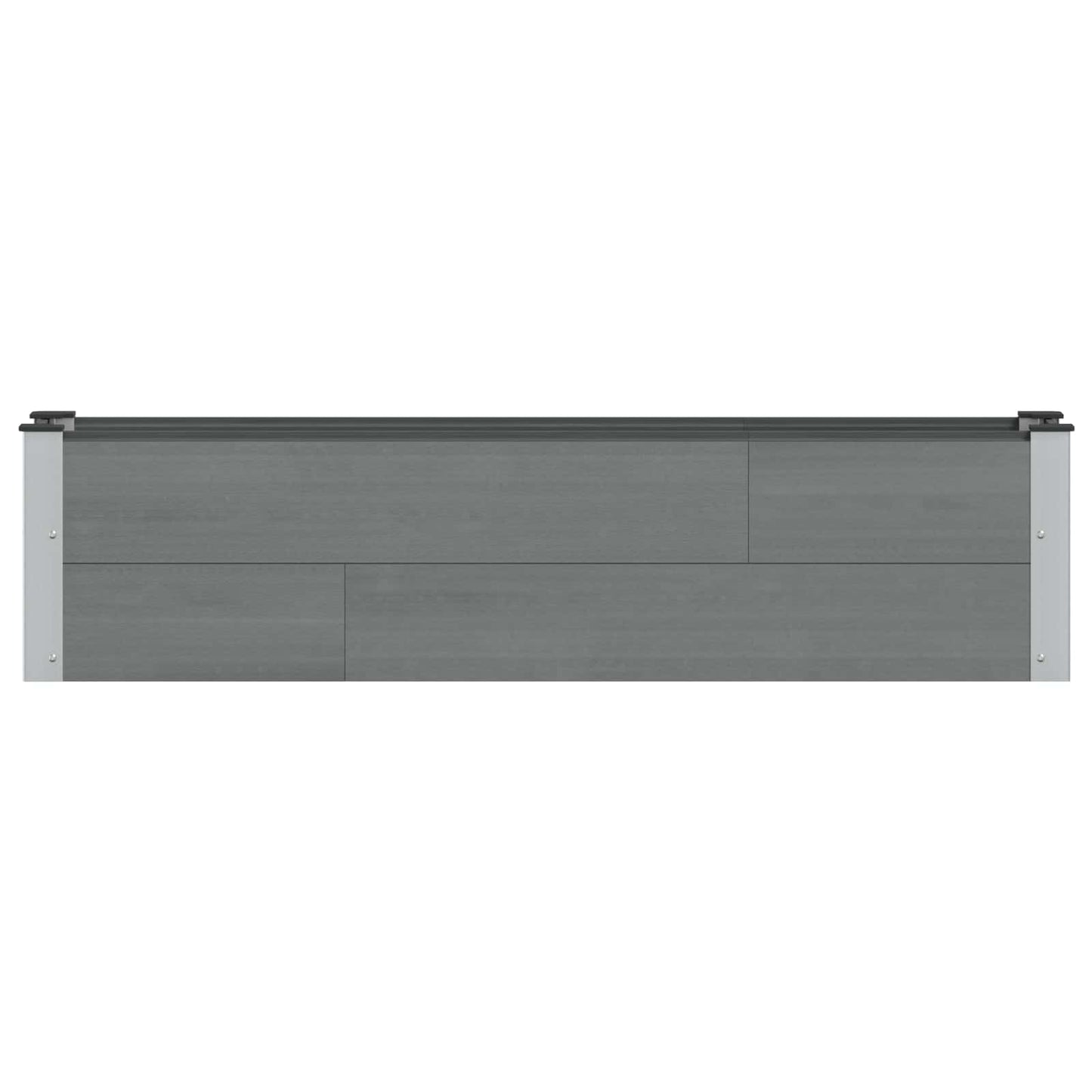 Verhoogde plantenbak Grijs 150 x 30 x 36 cm alu.