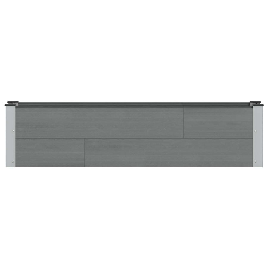Verhoogde plantenbak Grijs 150 x 30 x 36 cm alu.