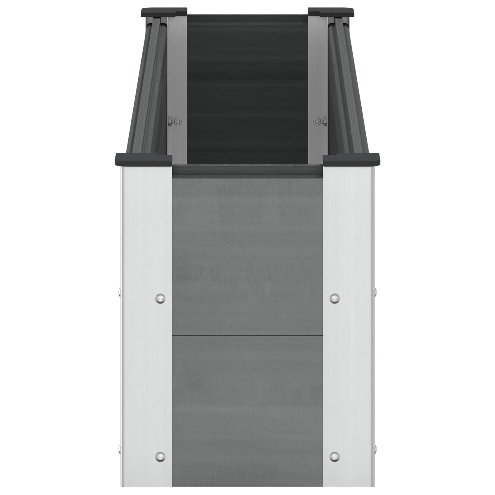 Verhoogde plantenbak Grijs 150 x 30 x 36 cm alu.