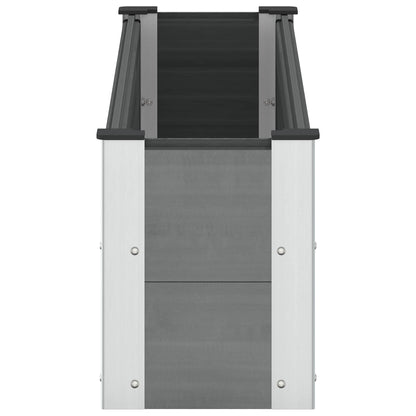 Verhoogde plantenbak Grijs 150 x 30 x 36 cm alu.