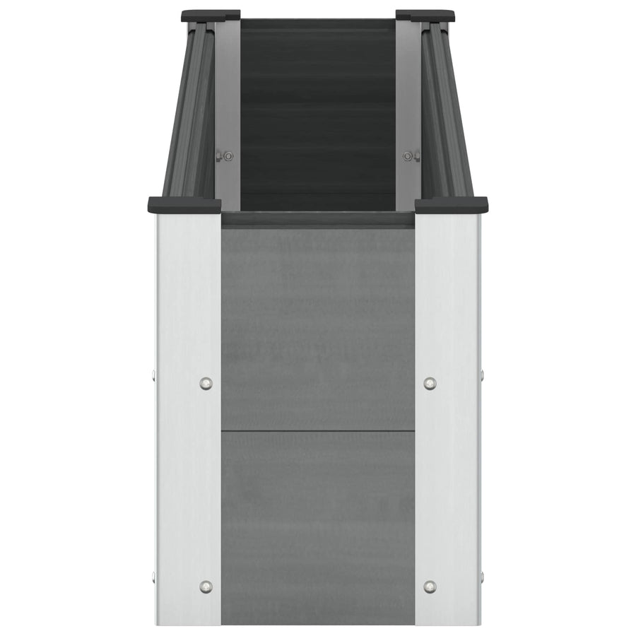 Verhoogde plantenbak Grijs 150 x 30 x 36 cm alu.