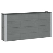 Verhoogde plantenbak 150x30x72 cm grijs aluminium WPC