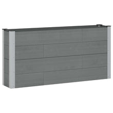 Verhoogde plantenbak Grijs 150 x 30 x 72 cm alu.