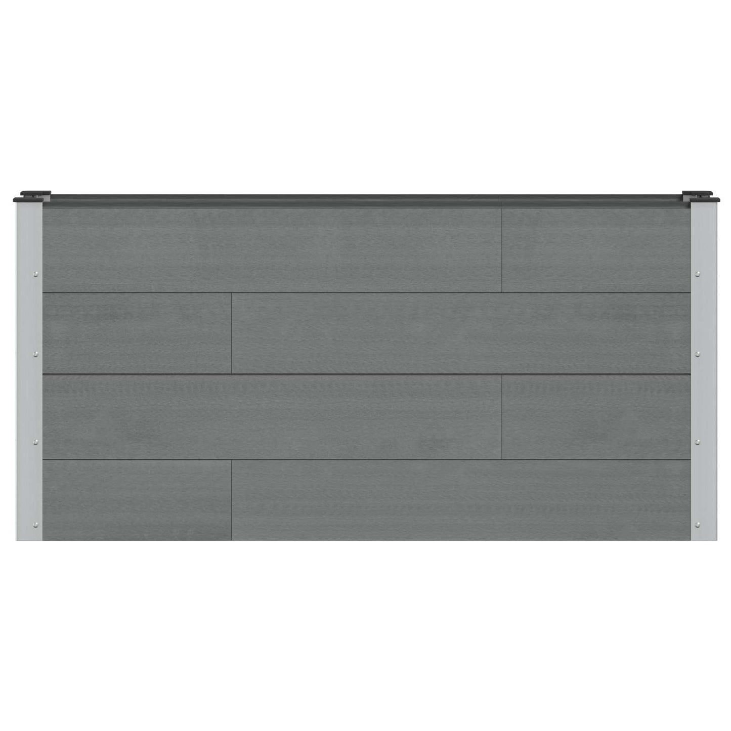 Verhoogde plantenbak Grijs 150 x 30 x 72 cm alu.