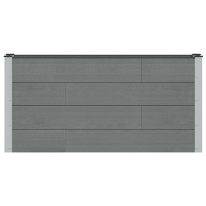 Verhoogde plantenbak Grijs 150 x 30 x 72 cm alu.