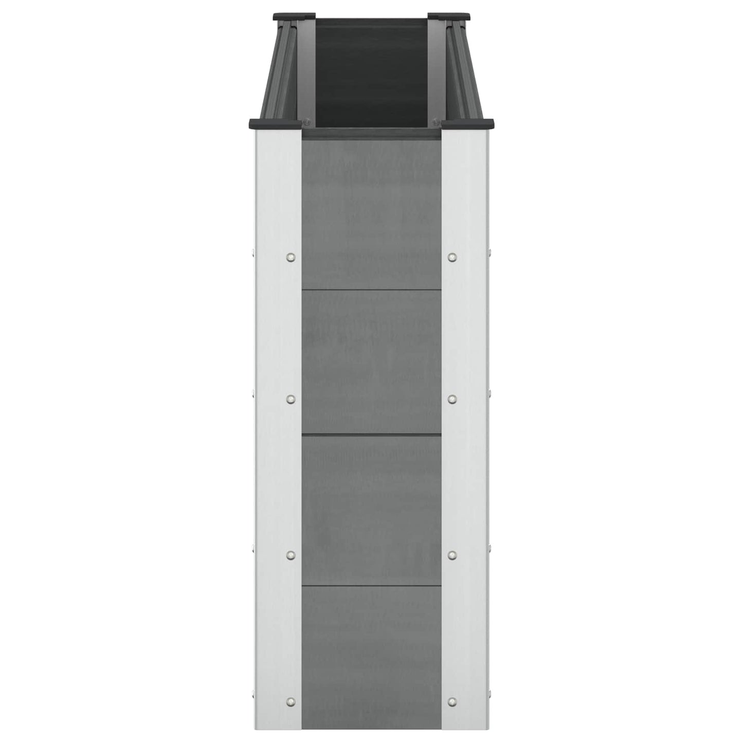 Verhoogde plantenbak Grijs 150 x 30 x 72 cm alu.