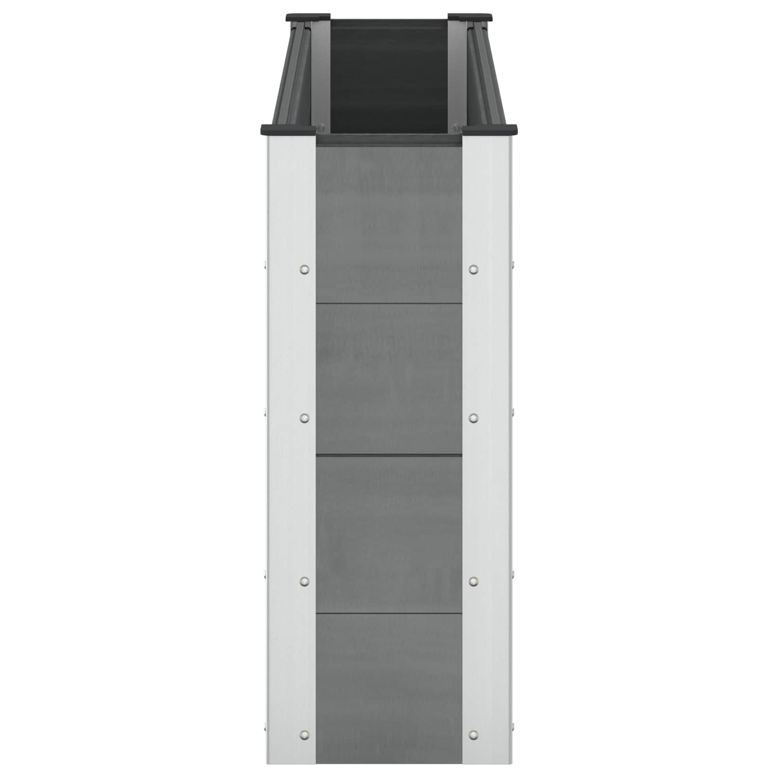 Verhoogde plantenbak Grijs 150 x 30 x 72 cm alu.