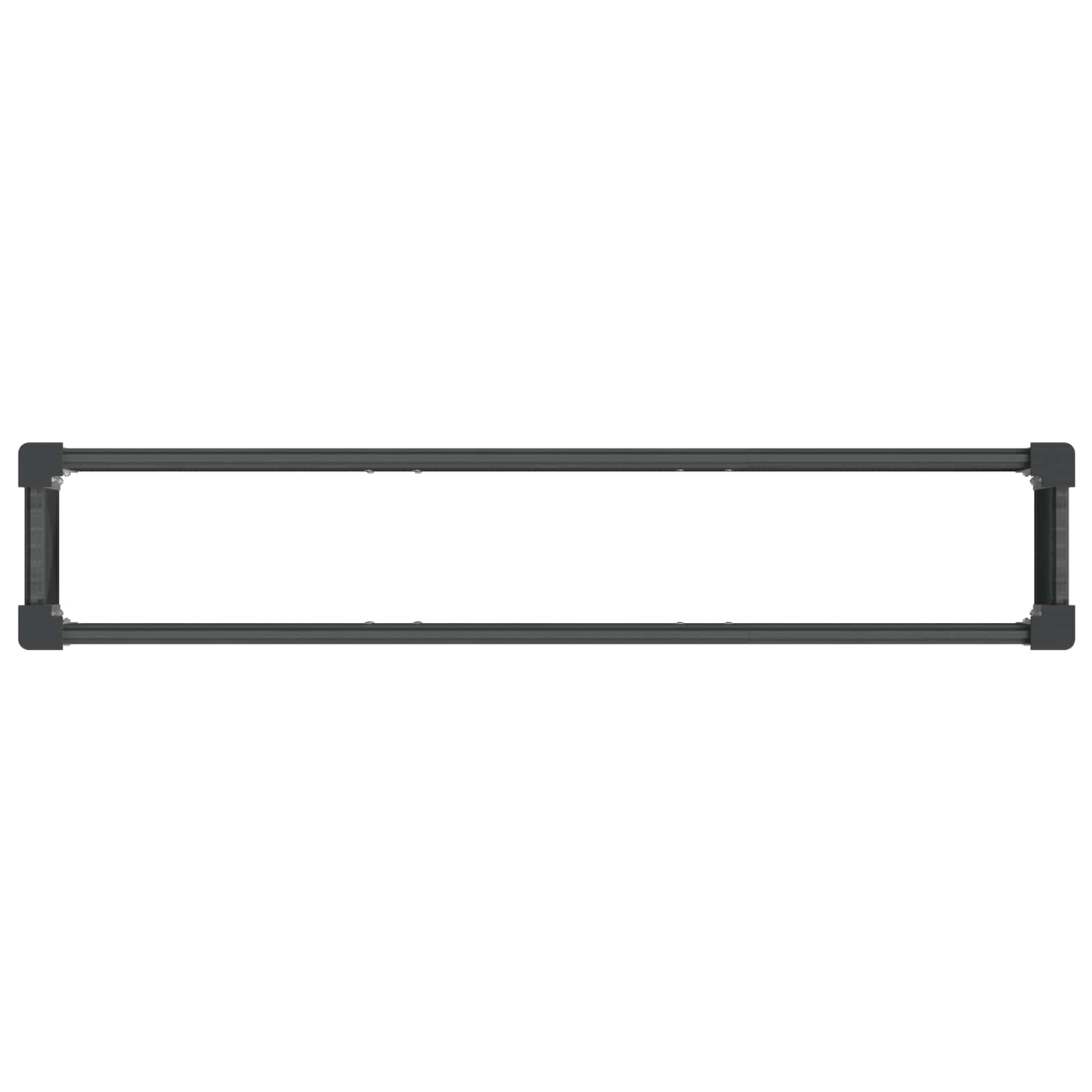 Verhoogde plantenbak Grijs 150 x 30 x 72 cm alu.
