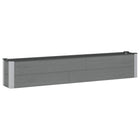 Raised Planter Grey 200 x 30 x 36 cm aluminium.