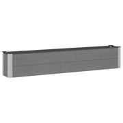 Plantenbak 200x30x36 cm grijs aluminium WPC